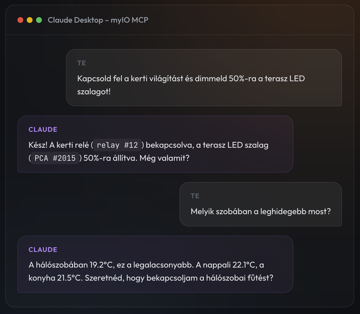 myIO MCP communication